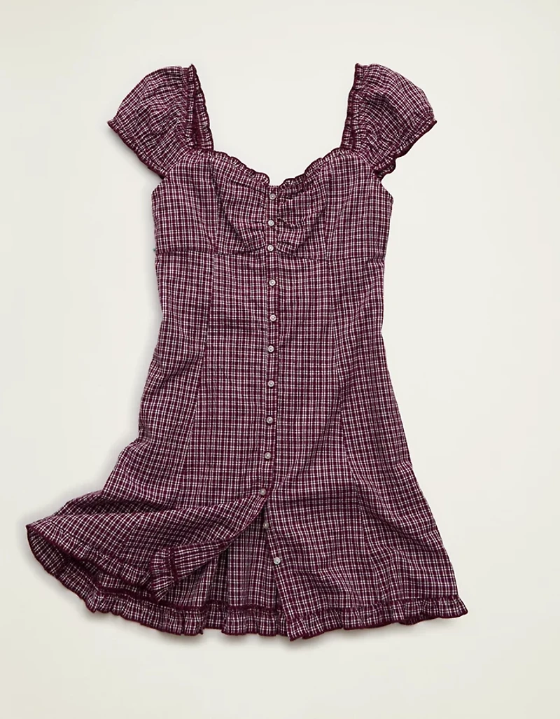 AE Sweetheart Button-Up Mini Dress