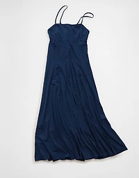 Peignoir mi-long en tricot noué au dos avec godets AE