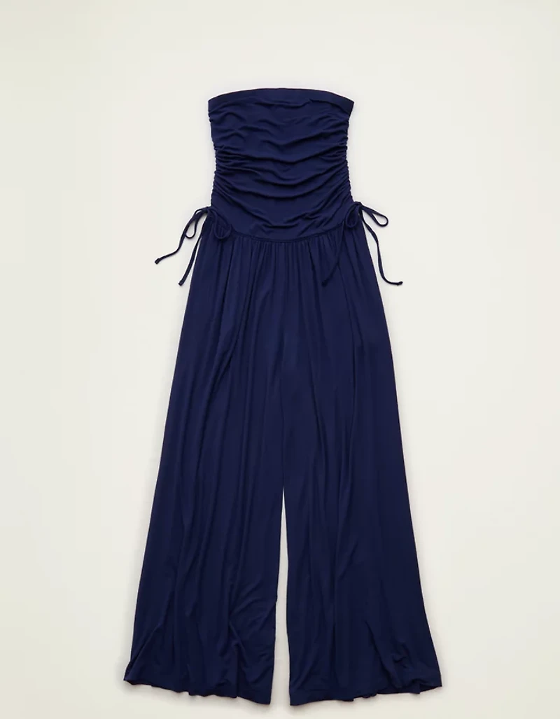 AE Strapless Side-Tie Knit Jumpsuit
