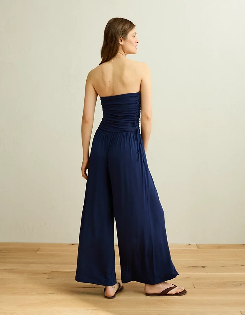 AE Strapless Side-Tie Knit Jumpsuit