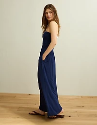 AE Strapless Side-Tie Knit Jumpsuit