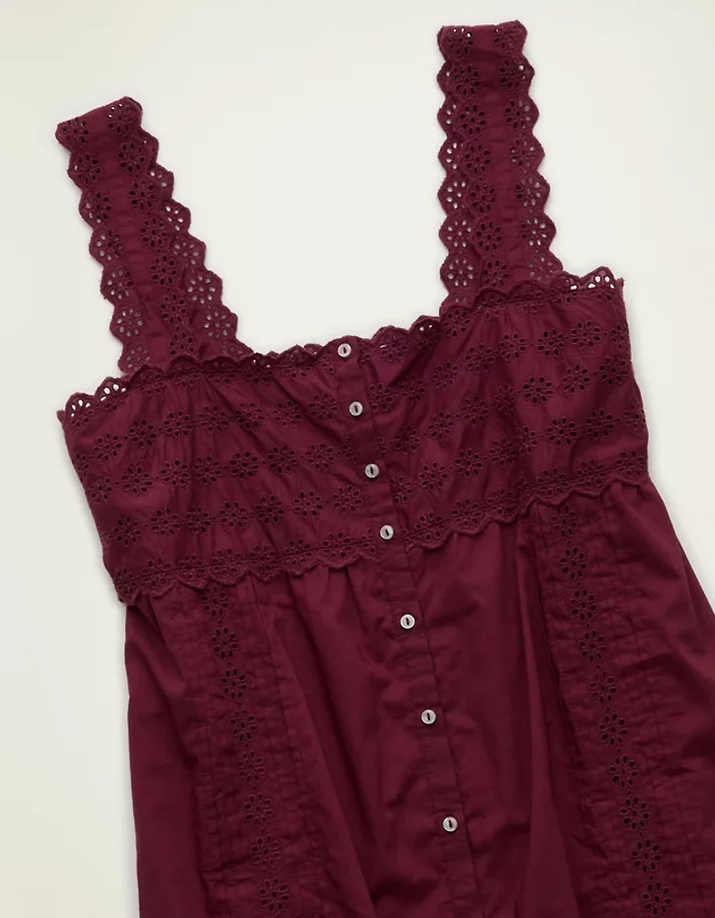AE Embroidered Babydoll Mini Dress