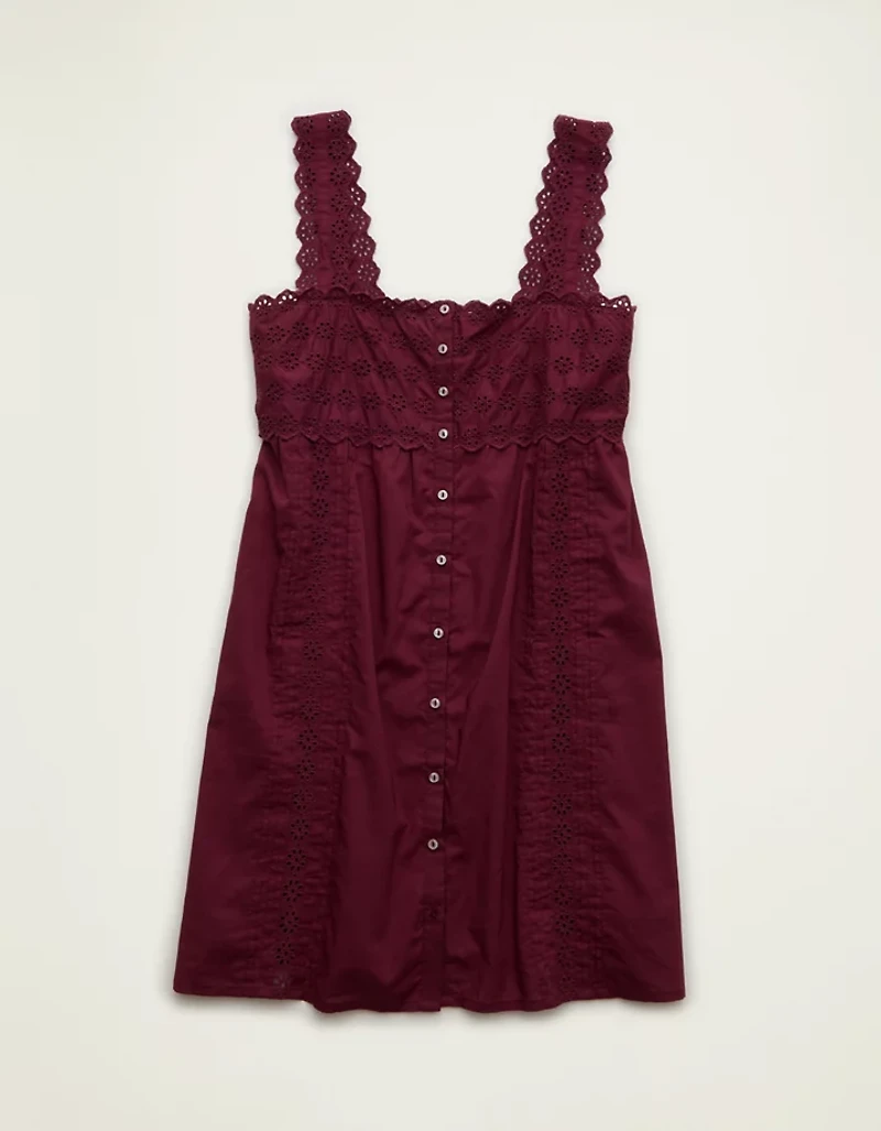 AE Embroidered Babydoll Mini Dress