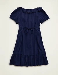 Minirobe à encolure en V et volants AE