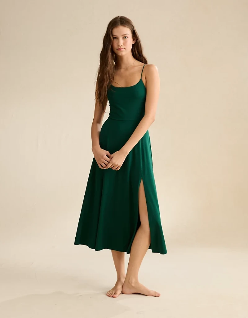 AE Knit Scoop-Back Midi Dress
