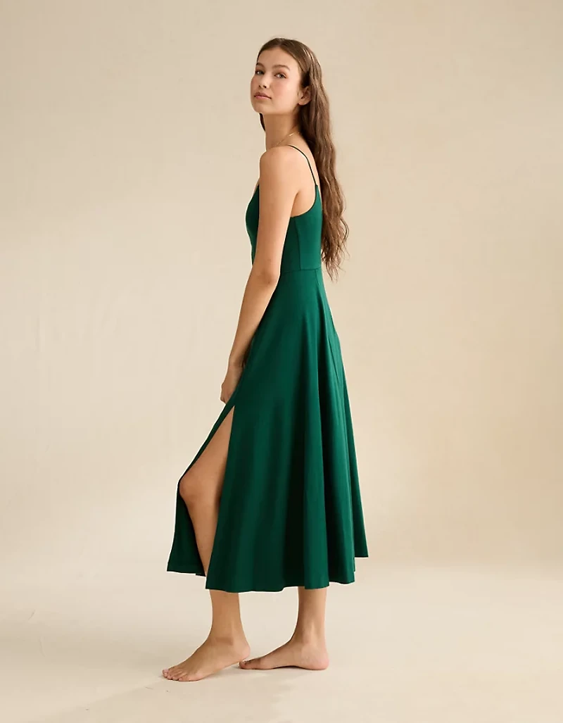 AE Knit Scoop-Back Midi Dress