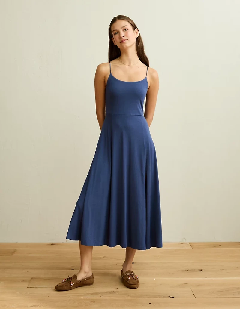 Peignoir mi-long en tricot à dos échancré AE