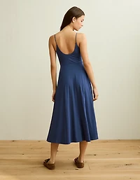Peignoir mi-long en tricot à dos échancré AE