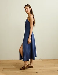 Peignoir mi-long en tricot à dos échancré AE