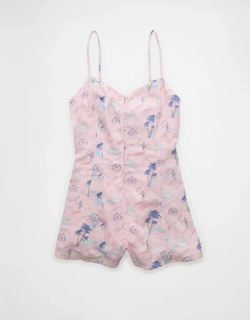 AE Pride Button-Front Flowy Romper