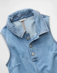 AE Denim Polo Midi Dress