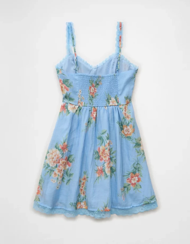 AE Ruched Tiered Mini Dress