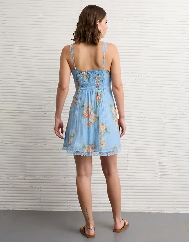 AE Ruched Tiered Mini Dress