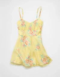 AE Ruched Tiered Mini Dress