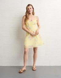 AE Ruched Tiered Mini Dress
