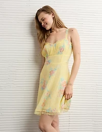 AE Ruched Tiered Mini Dress