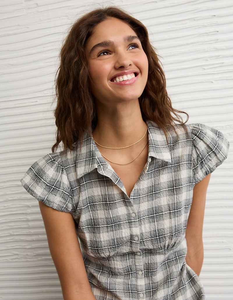 Minirobe chemisier boutonnée AE