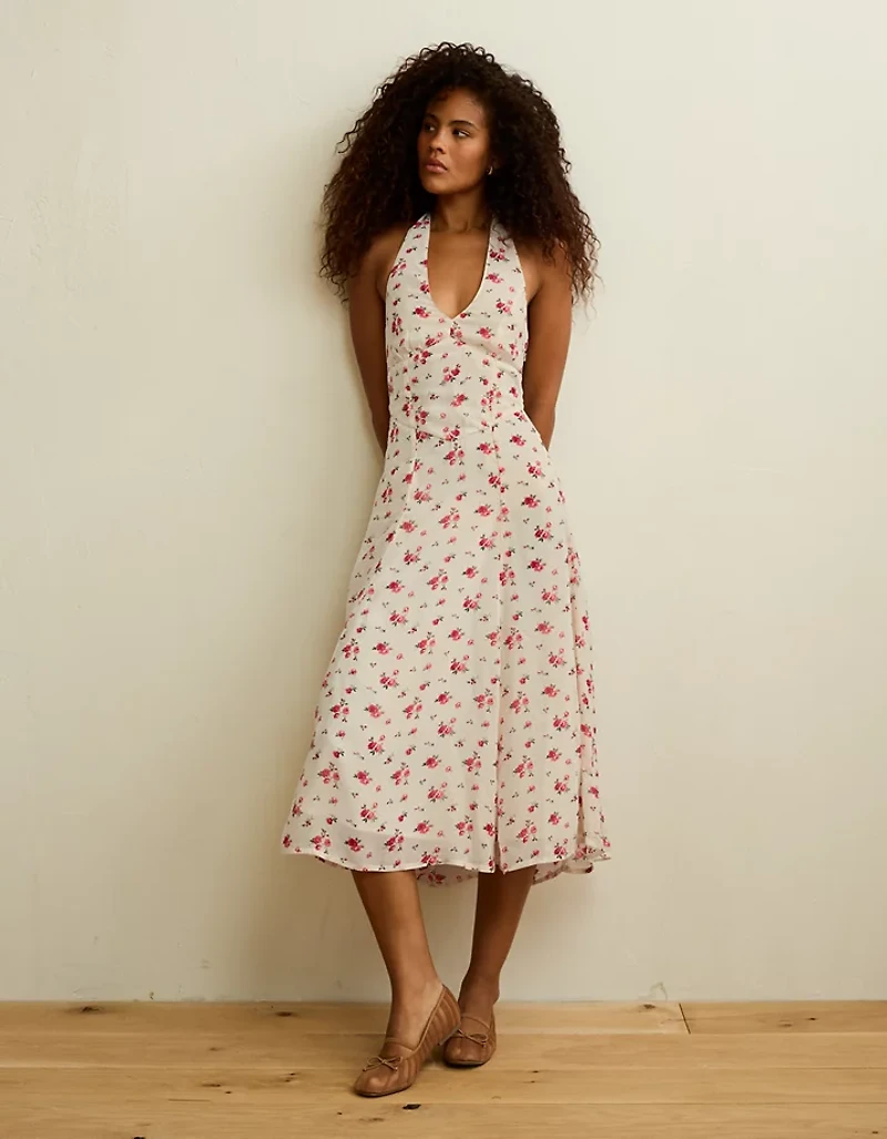 AE V-Neck Corset Maxi Dress