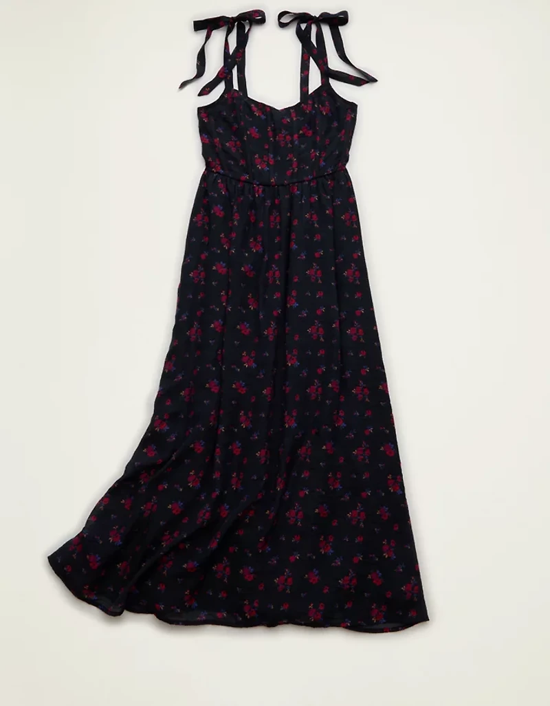 AE Scoop Neck Corset Midi Dress