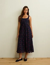 AE Scoop Neck Corset Midi Dress