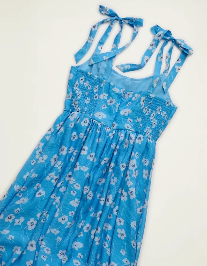 Peignoir mi-long de style corset à encolure dégagée AE