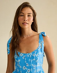 Peignoir mi-long de style corset à encolure dégagée AE