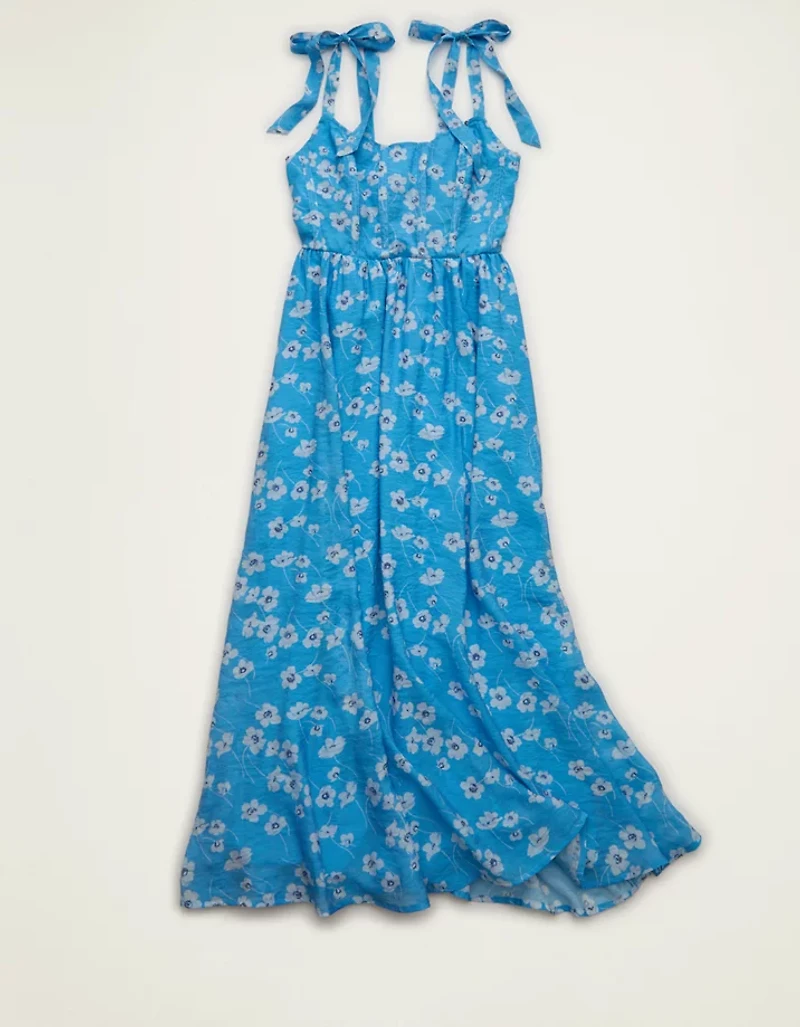Peignoir mi-long de style corset à encolure dégagée AE