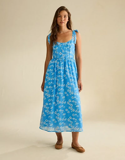 Peignoir mi-long de style corset à encolure dégagée AE