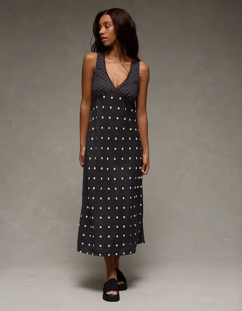 AE V-Neck Slip Midi Dress