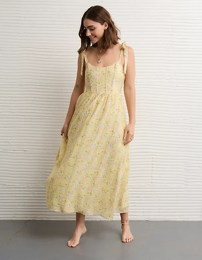 AE Tie-Strap Corset Maxi Dress