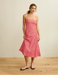 AE Sweetheart Neck Babydoll Midi Dress