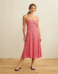 AE Sweetheart Neck Babydoll Midi Dress