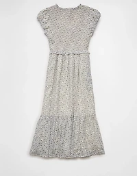 AE Scoop Neck Smocked Midi Dress