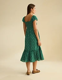 AE Short-Sleeve Midi Dress