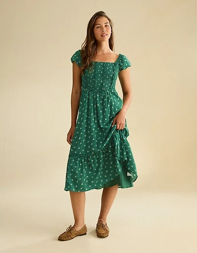 AE Short-Sleeve Midi Dress