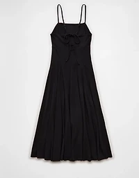 AE Knit Tie-Back Godet Midi Dress