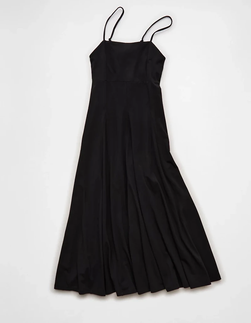 AE Knit Tie-Back Godet Midi Dress