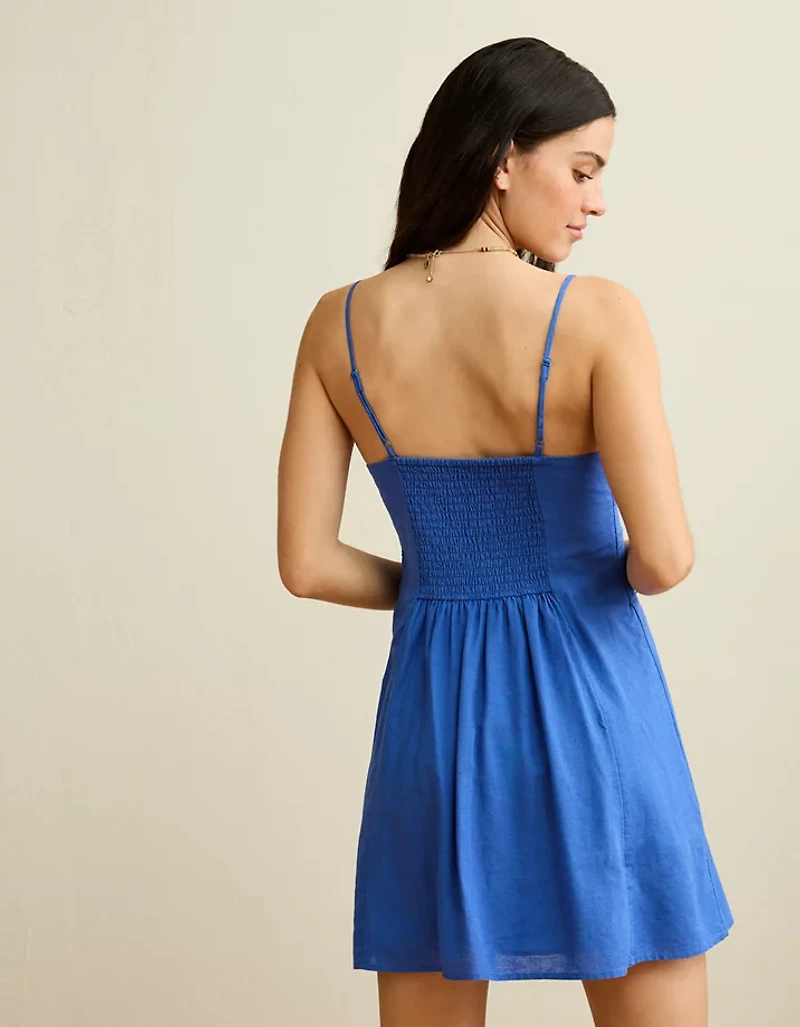 AE Sweetheart Button-Up Mini Dress