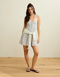 AE Sweetheart Button-Up Mini Dress