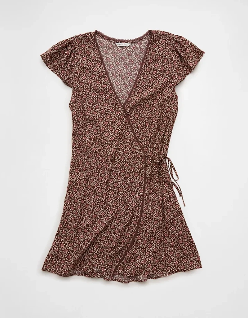 AE Lace Wrap Mini Dress