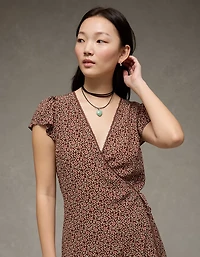 AE Lace Wrap Mini Dress