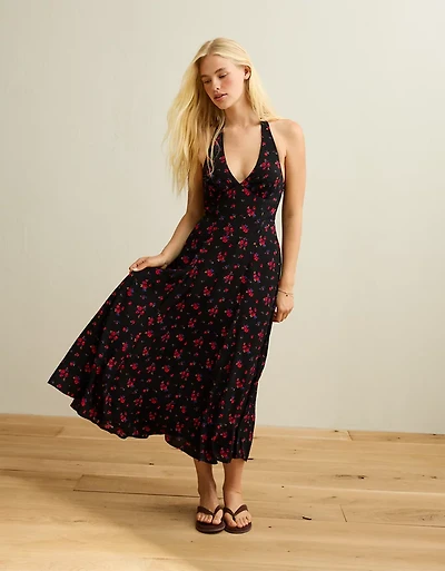 AE V-Neck Corset Maxi Dress