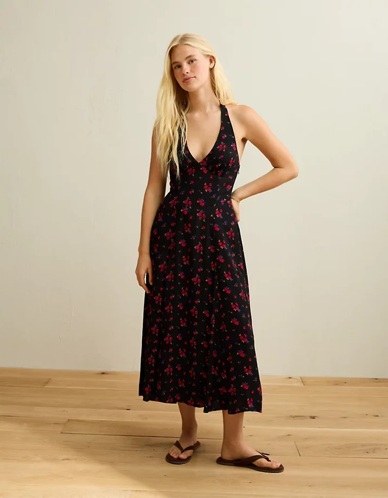 AE V-Neck Corset Maxi Dress