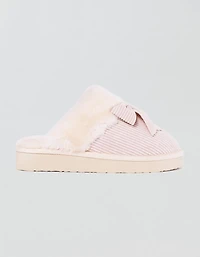 Minnetonka Bow Scuff Slipper