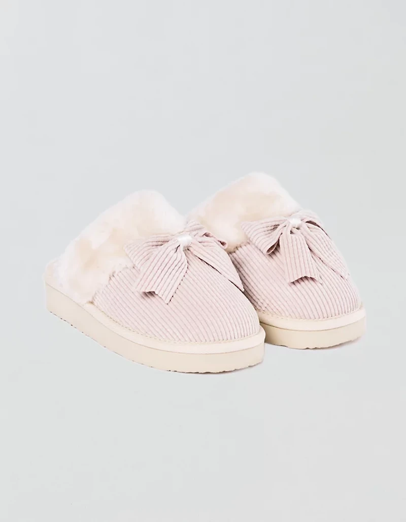 Minnetonka Bow Scuff Slipper