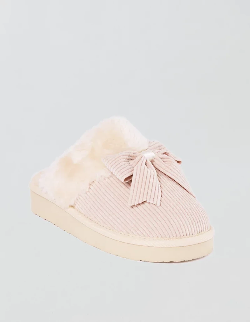 Minnetonka Bow Scuff Slipper