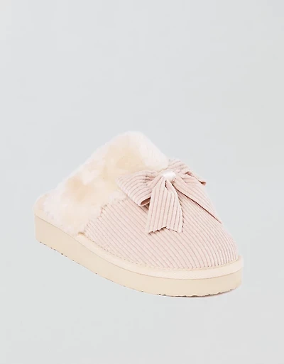 Minnetonka Bow Scuff Slipper