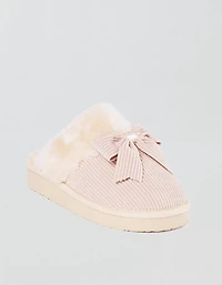 Minnetonka Bow Scuff Slipper