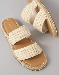 AE Crochet Espadrille Slide Sandal
