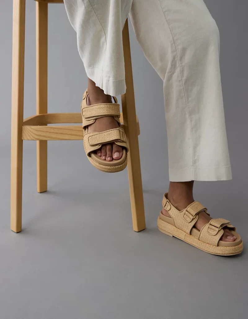 AE Flatform Velcro Slingback Sandal